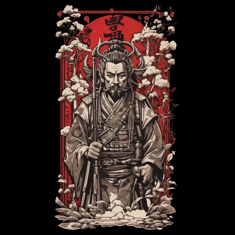 Ukiyo-E Art Style Retro Japan Wave Shogun Design