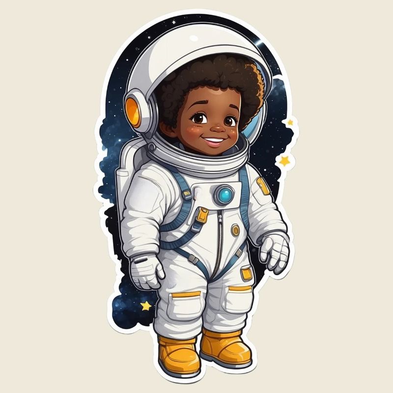 Petit astronaute avec un sourire