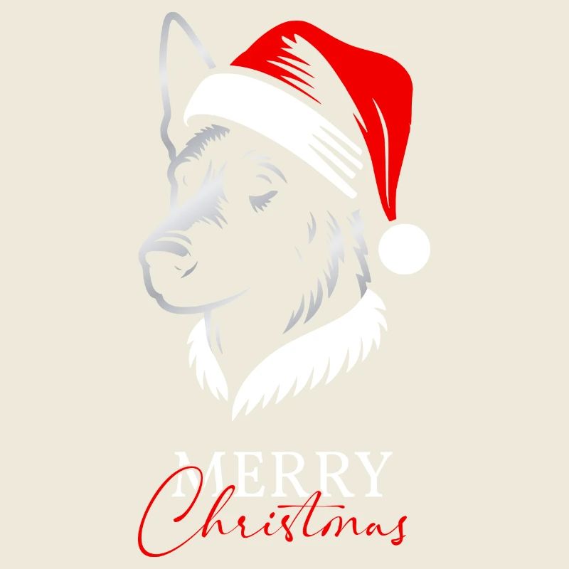 Malinois Joyeux Noël, Tête de Chien