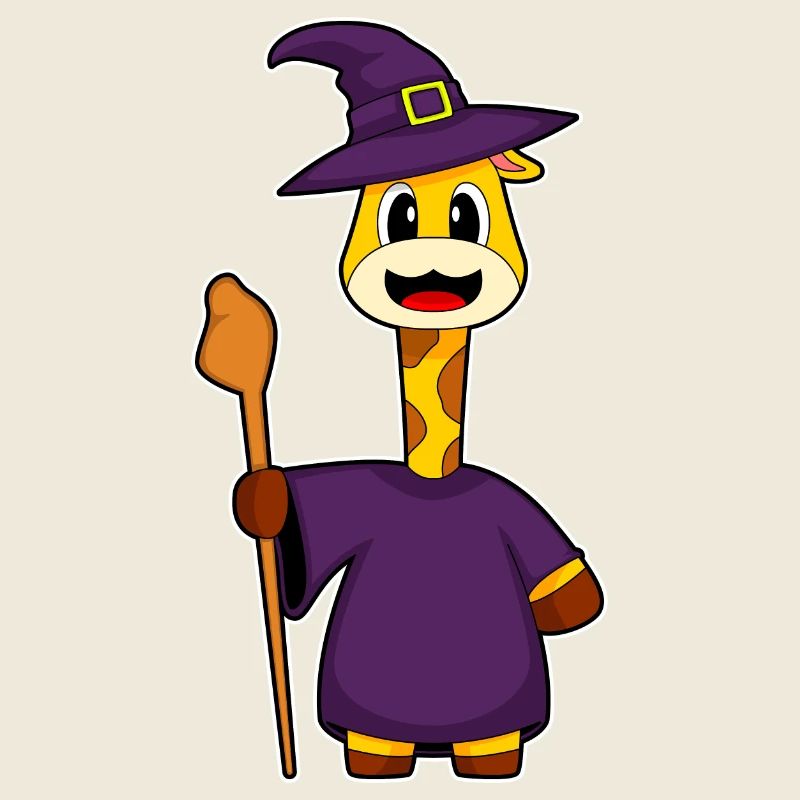 Giraffe Halloween Hexe