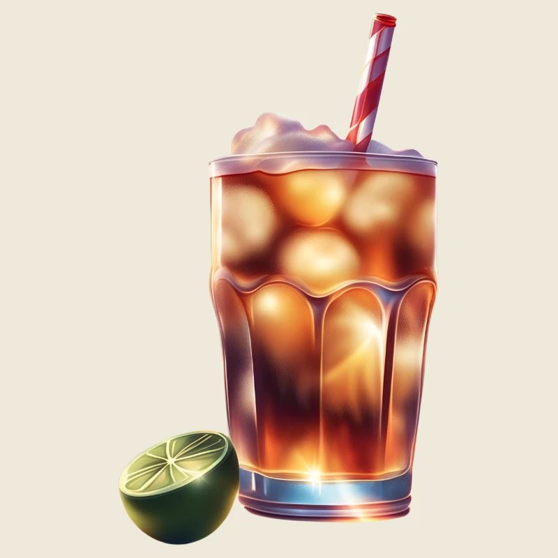 Ein Glas kaltes Sodagetränk
