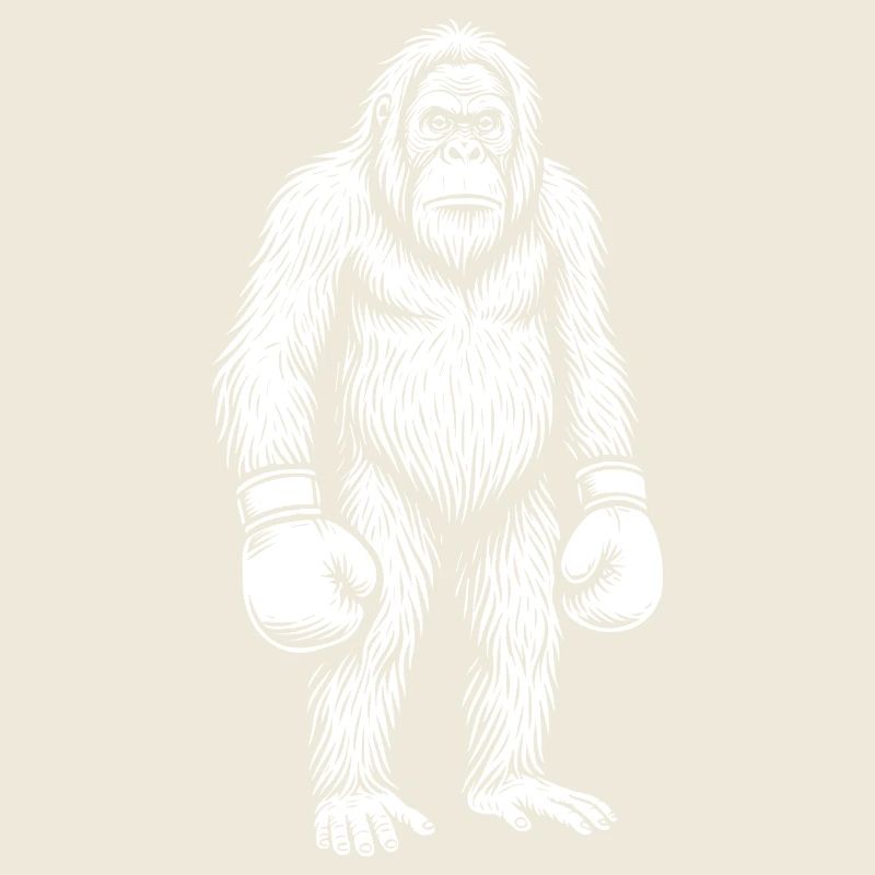 Orangutan Boxing Silhouette