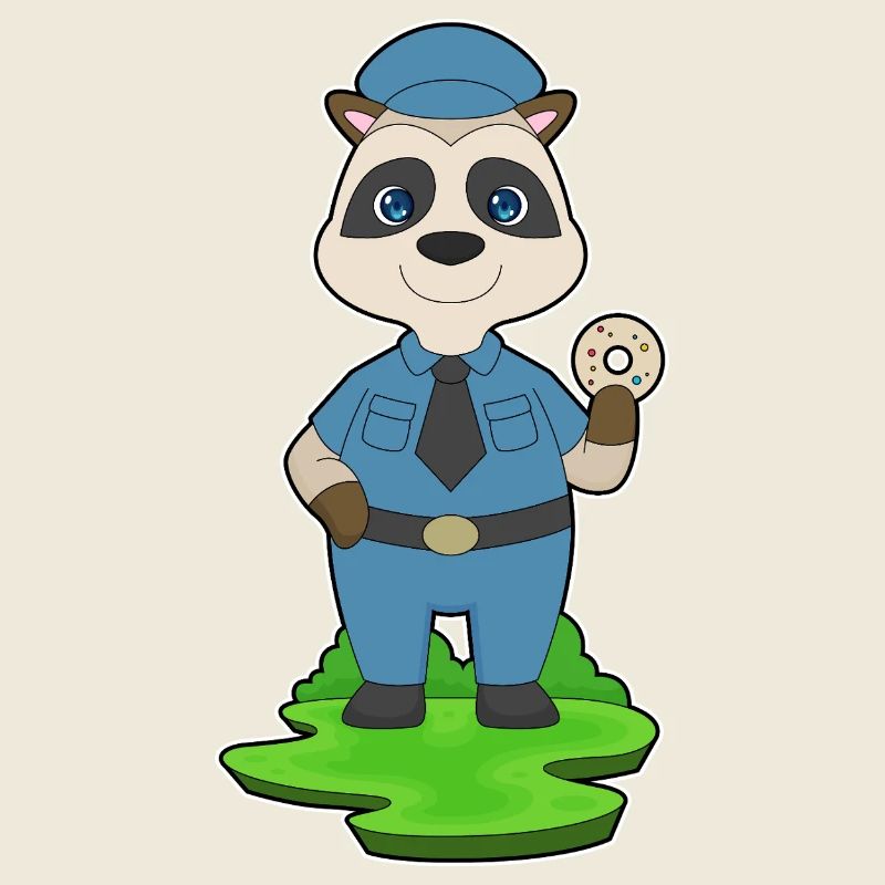Police du Suricate Cop Donut