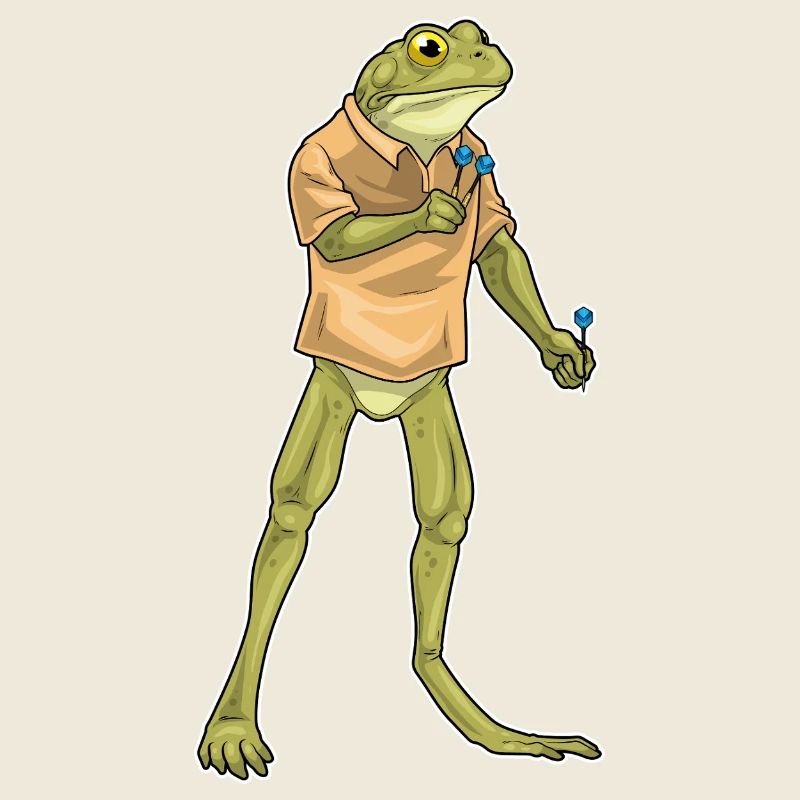 Sport de fléchettes de grenouille
