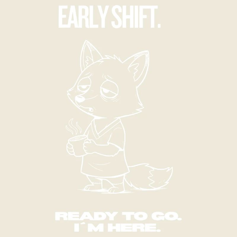 Early Shift Fox Shirt – Ready to go. I ́m here