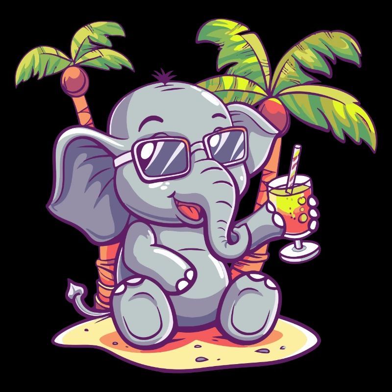 Elephant Summer Beach Comic