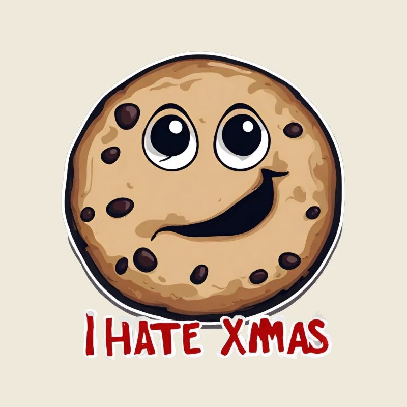 I Hate Xmas Angry Cookie Cake Christmas