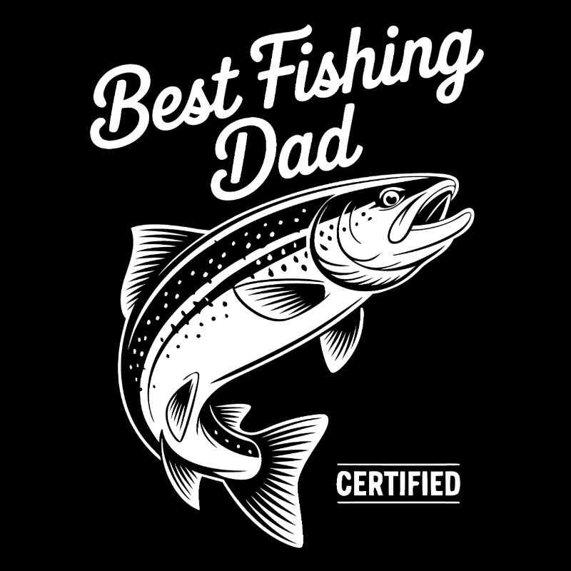 Papa ist der beste Angler mit springender Forelle