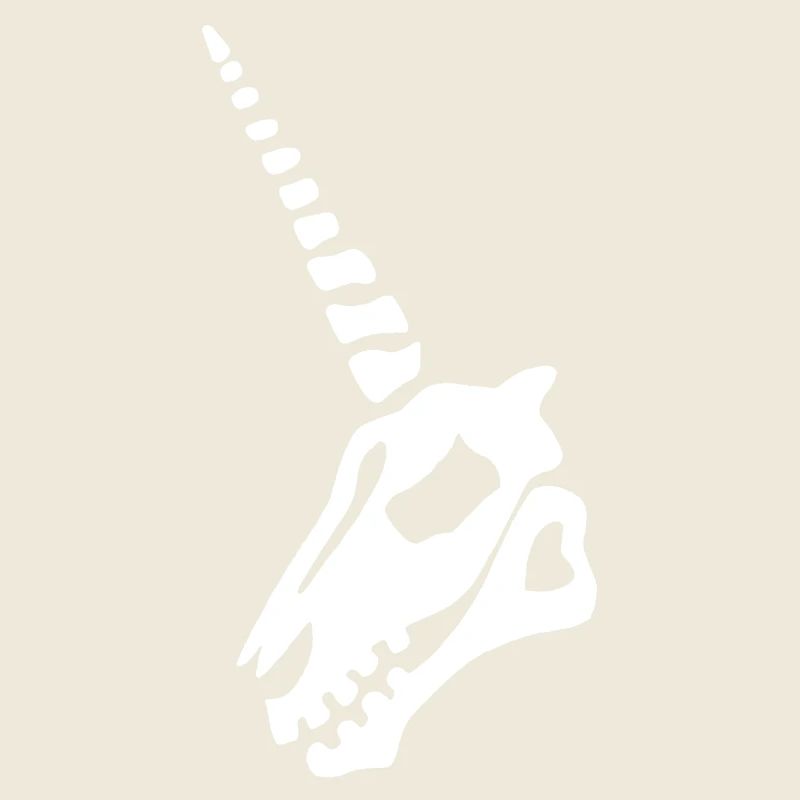 weißer Einhornschädel