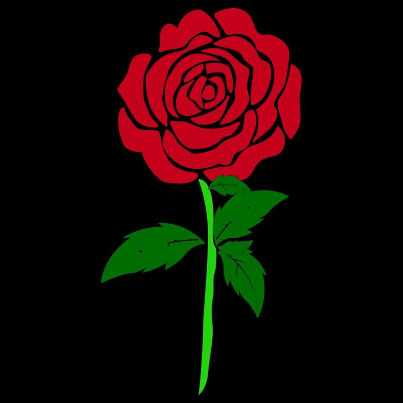 Minimalist rose designs, red roses merch