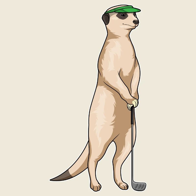 Erdmännchen Golf Golfschläger