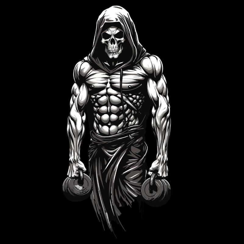 Conception puissante de l’entraînement du squelette du bodybuilder