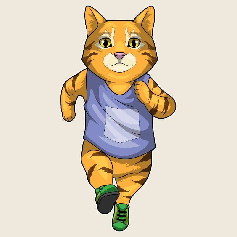 Cat Jogger Jogging Sport