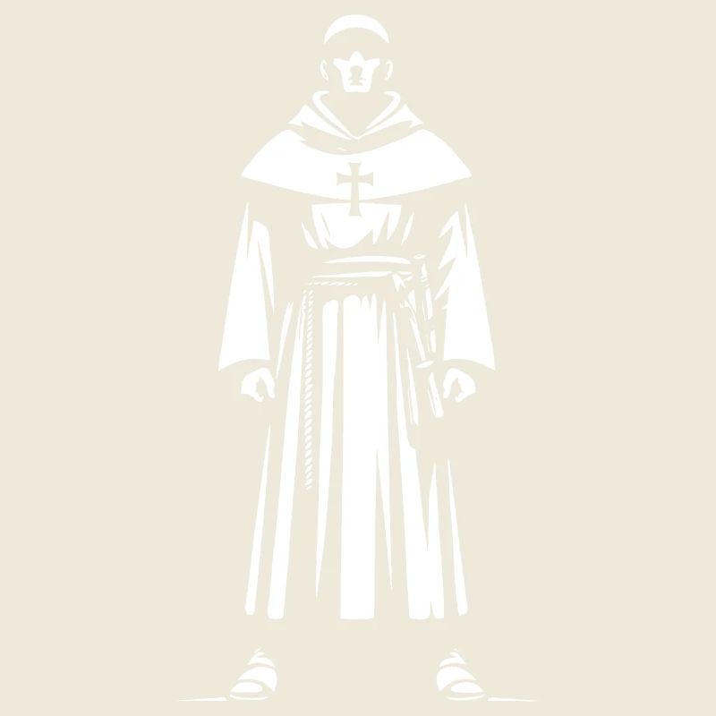 Cool monk design – Christian monks in the monastery