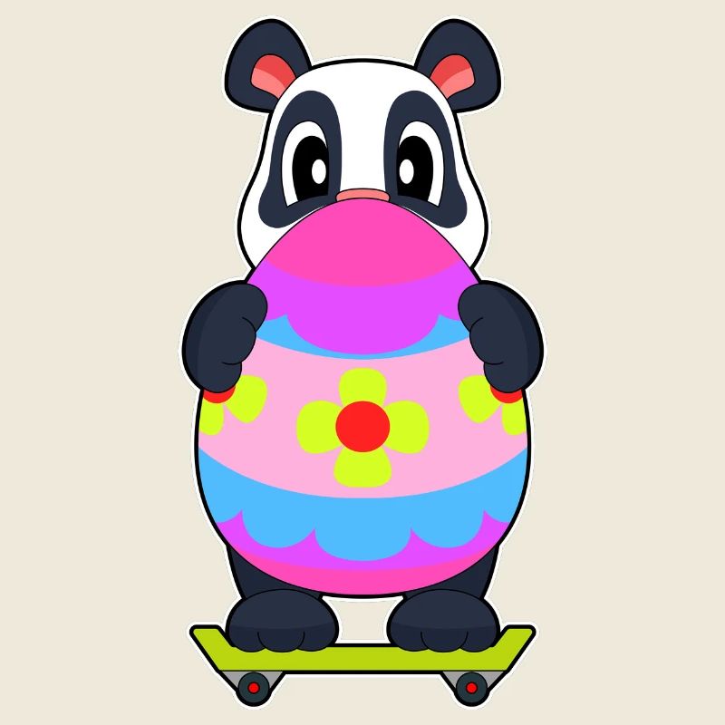Panda Easter Skateboard