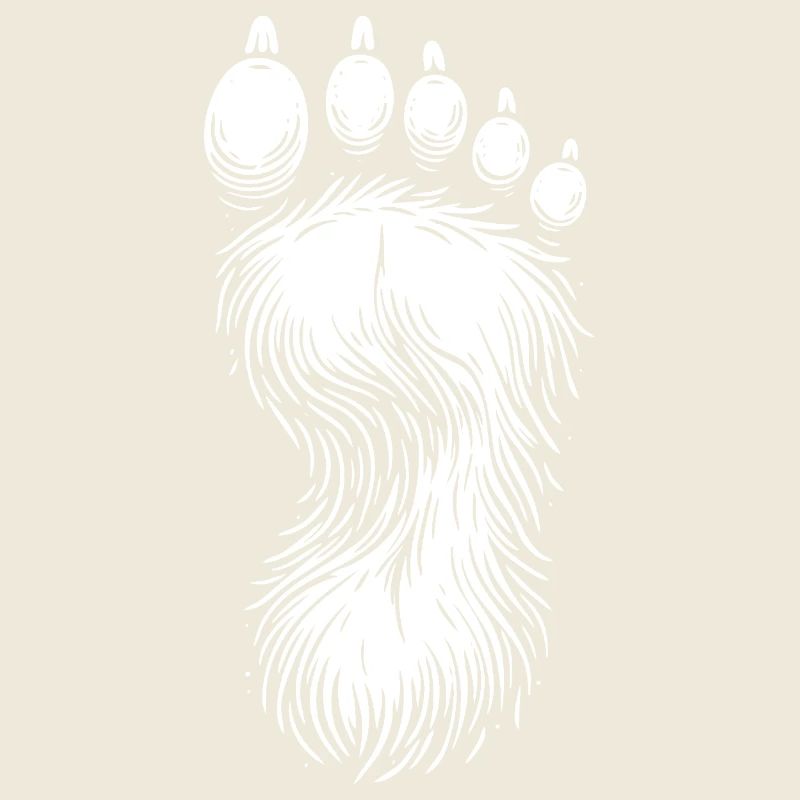 Conception cool de l’empreinte Bigfoot