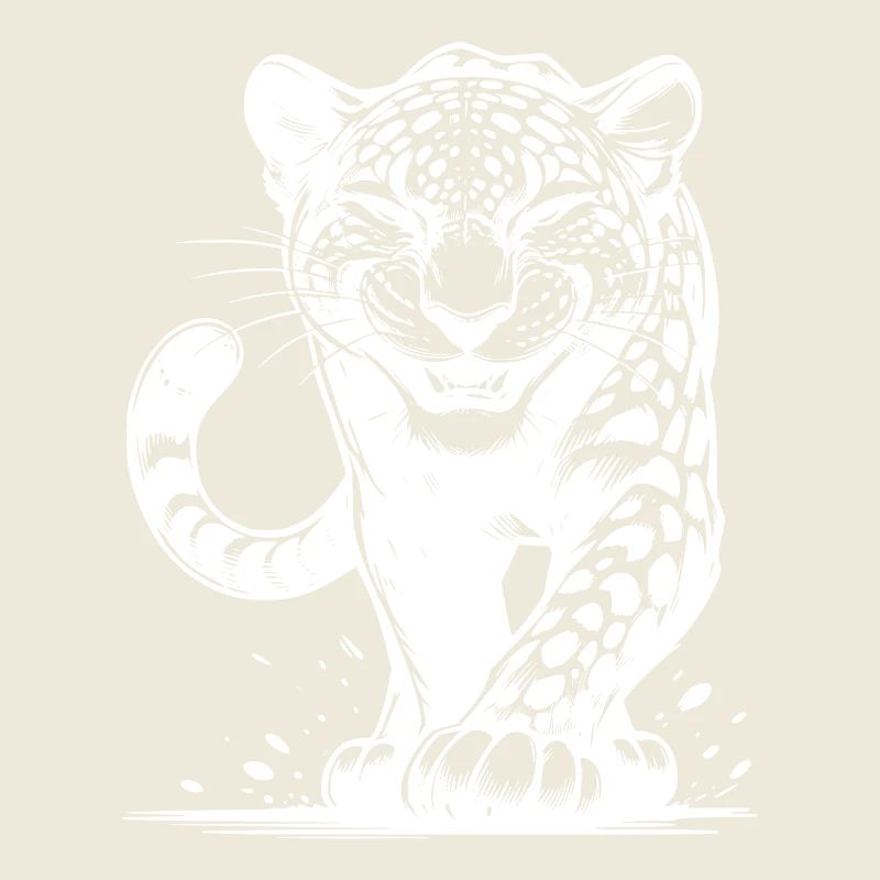 Listiger Leopard jagend mit Flecken