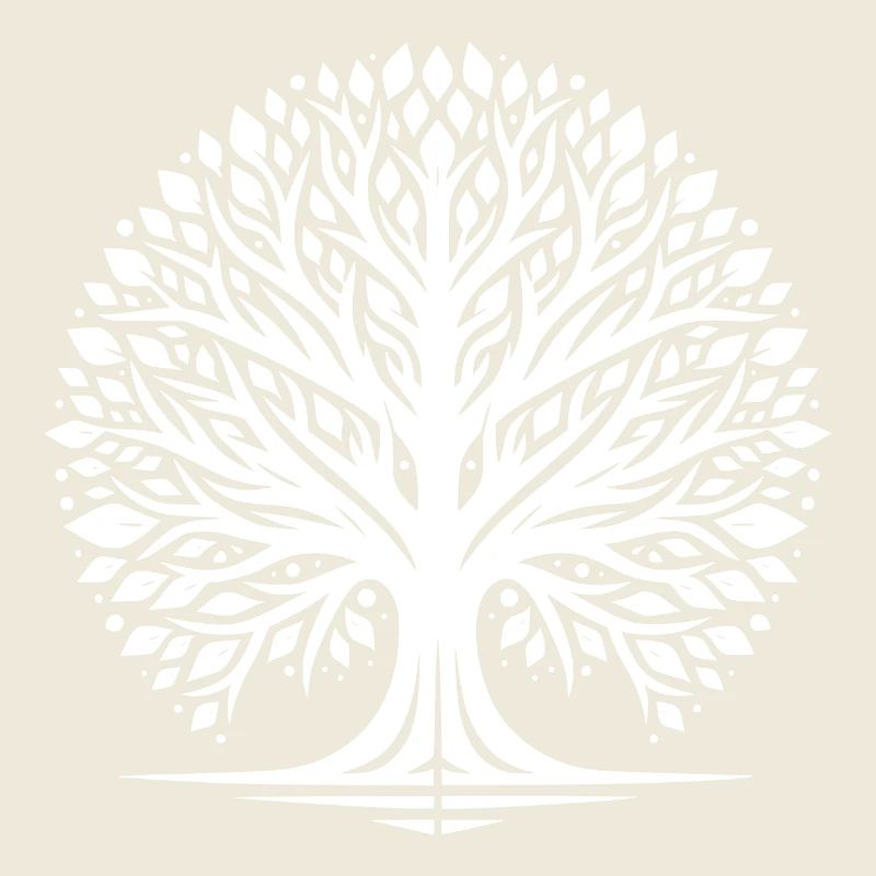 Meditative Lebensbaum Darstellung mit Ästhetik