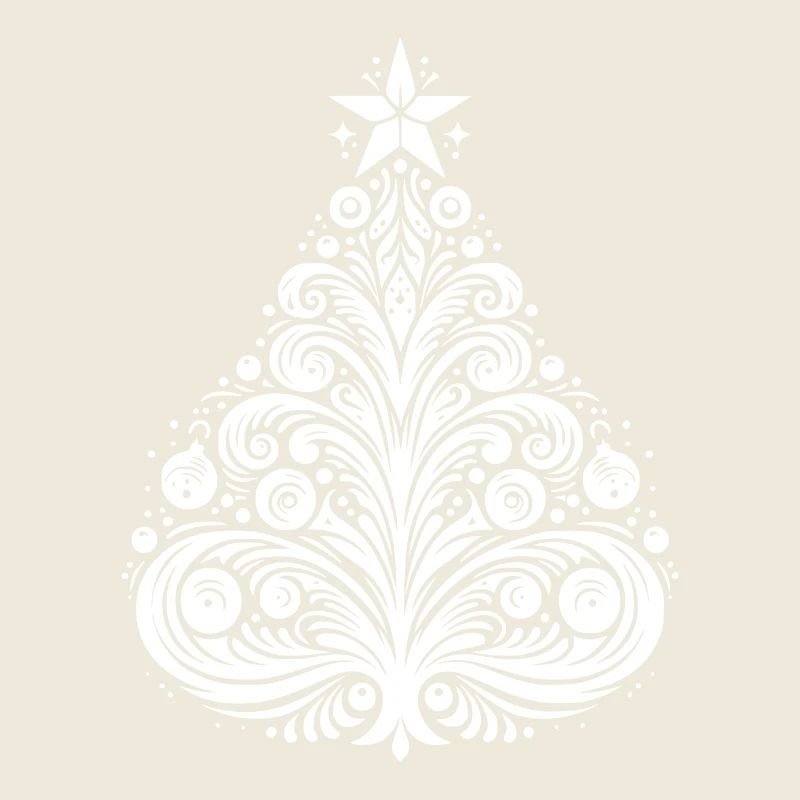 Sapin de Noël élégant avec étoile