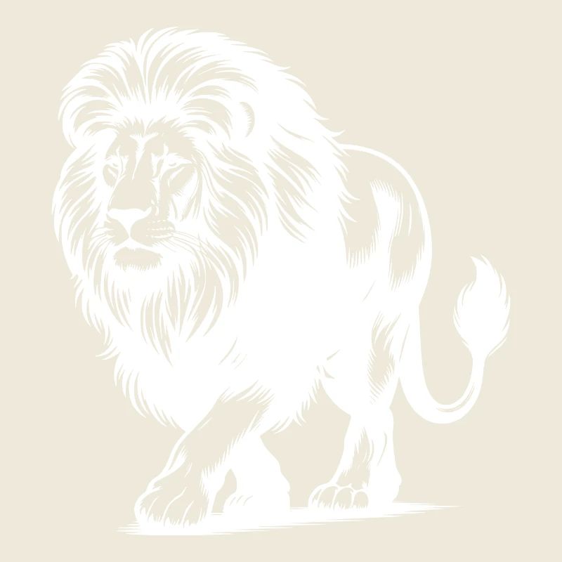 Lion with mane big african big cat