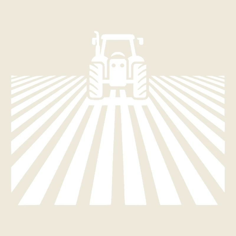 Tractor silhouette over rural background