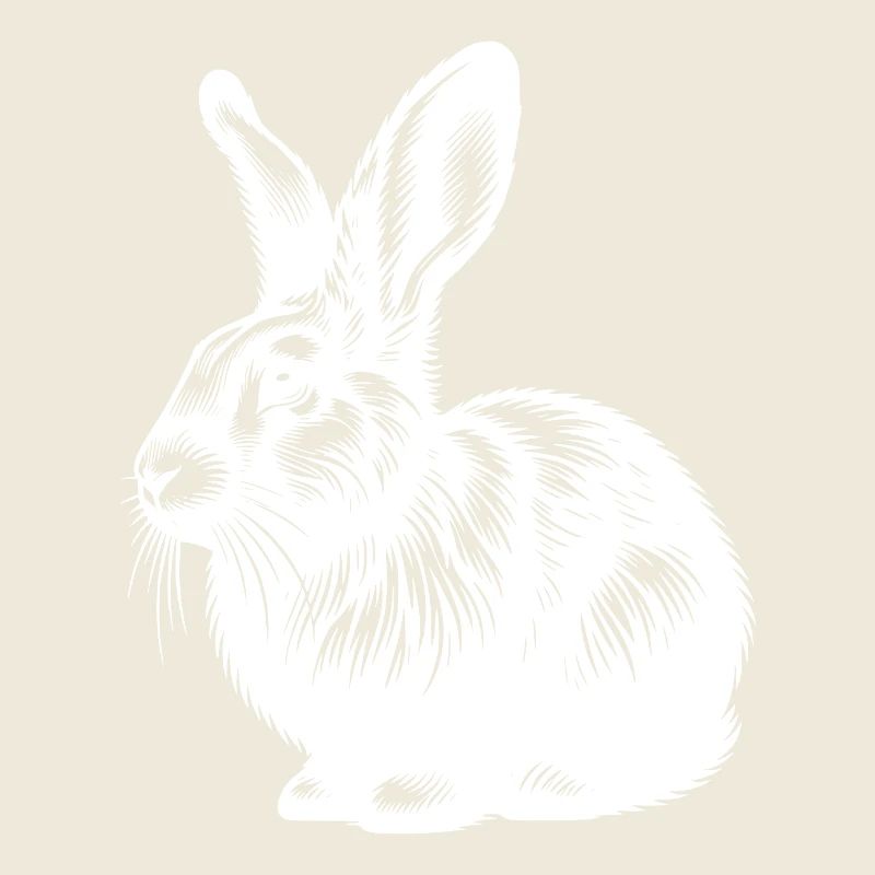 Cute bunny with big ears