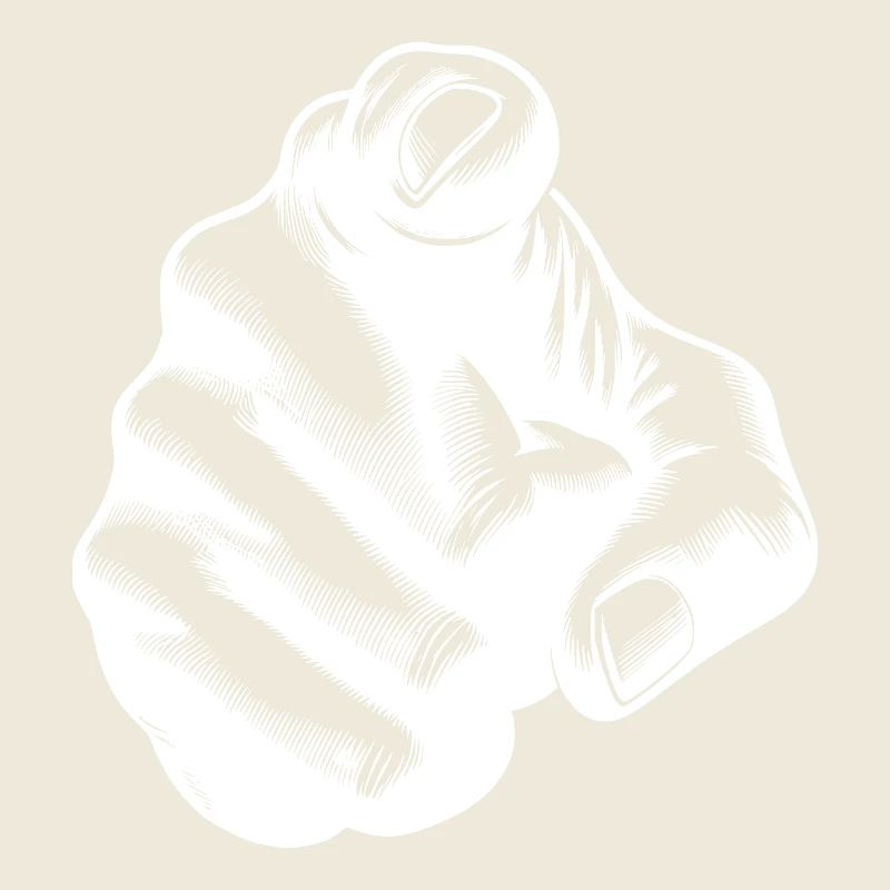 Motivational Design Index Finger Hand Gesture