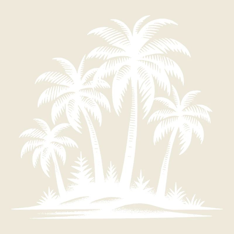 Caribbean islands and palm trees