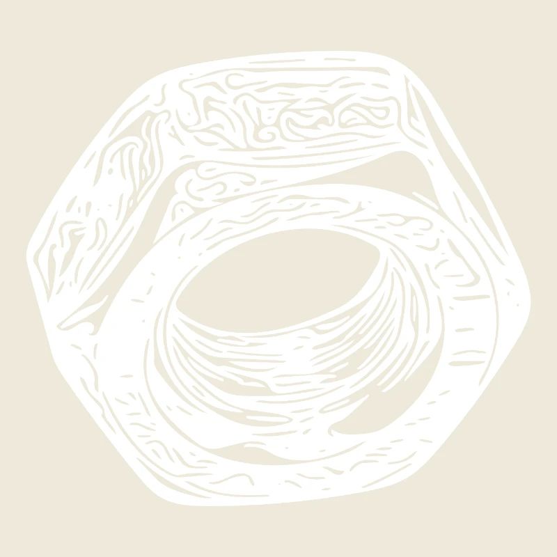 Schraubenmutter heller vintage Oberfläche