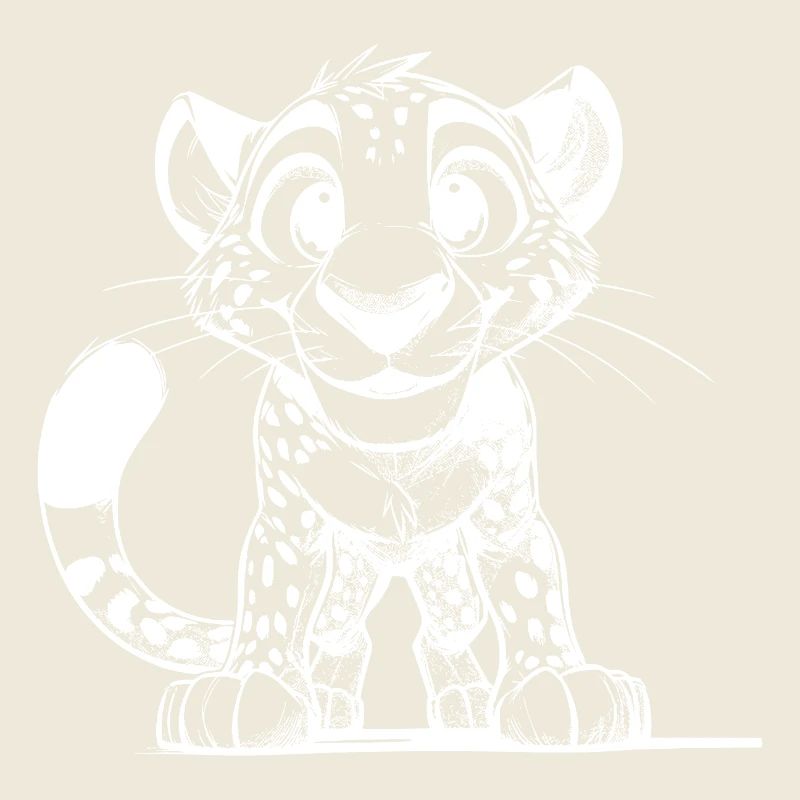 Kleiner Leopard mit großen Augen und Schmuseblick