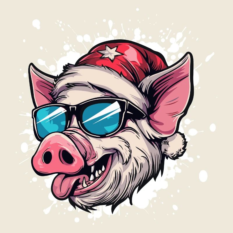 Cochon Noël Drôle