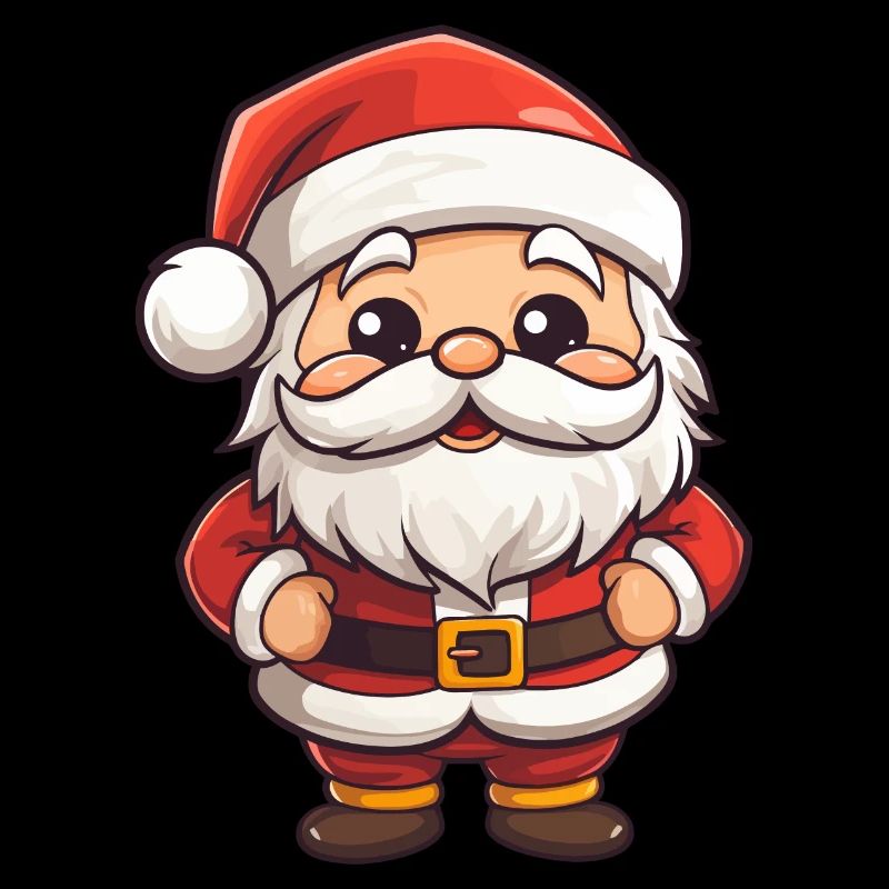 Süsser kleiner Weihnachtsmann mit Bart und Mütze