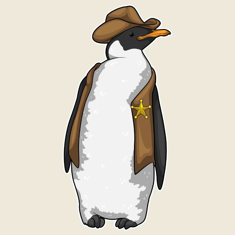 Pinguin Sheriff Sheriffhut