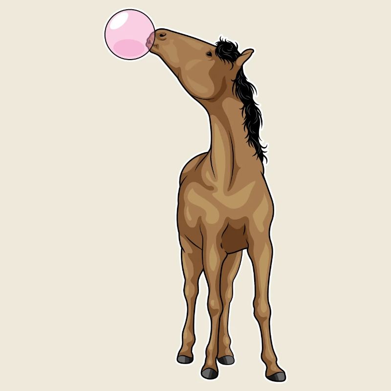 Horse chewing gum