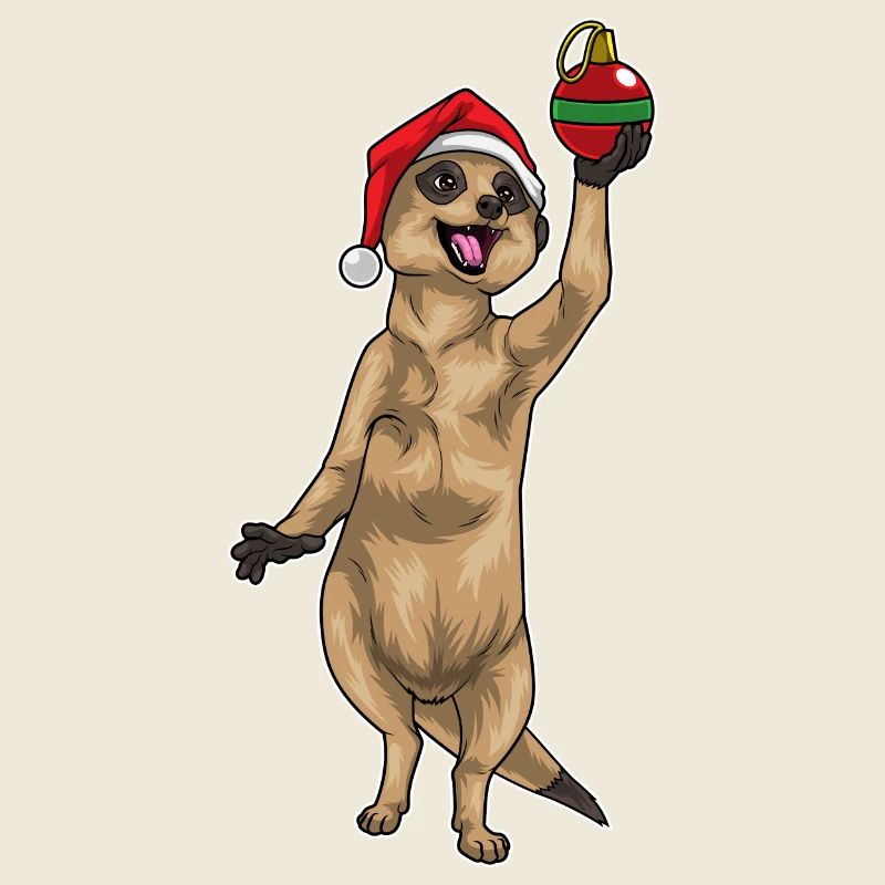 Erdmännchen Weihnachten Weihnachtskugel