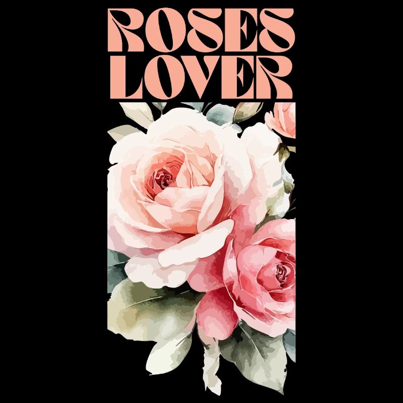 Elegant Rose Floral Design for Apparel