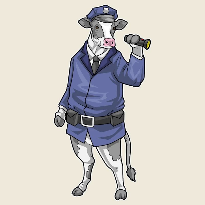 Vache Policier Lampe de poche Police