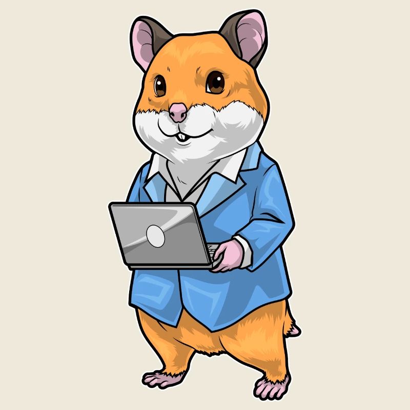 Secrétaire de hamster, bureau d’ordinateur portable