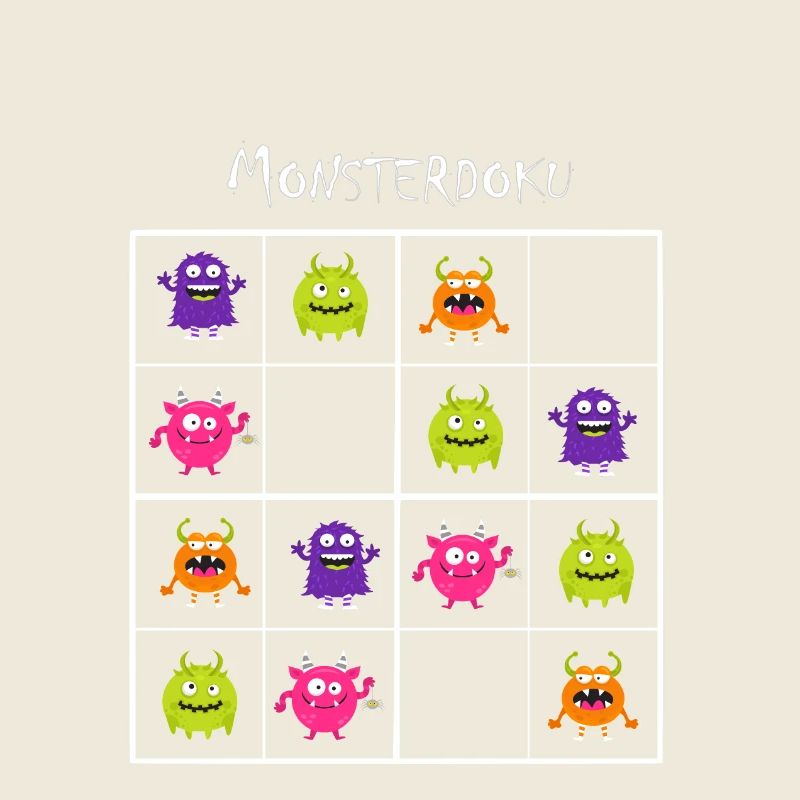 Monster Sudoku - Documentaire sur les monstres (blanc)