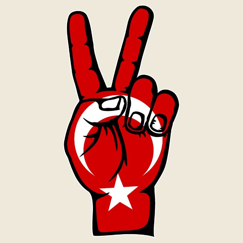 Turkey Flag Peace Victory Symbol
