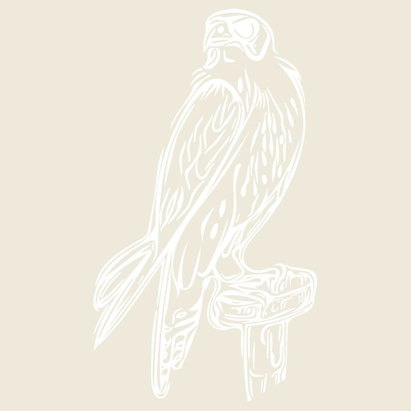 Faucon élégant avec des ailes et des griffes