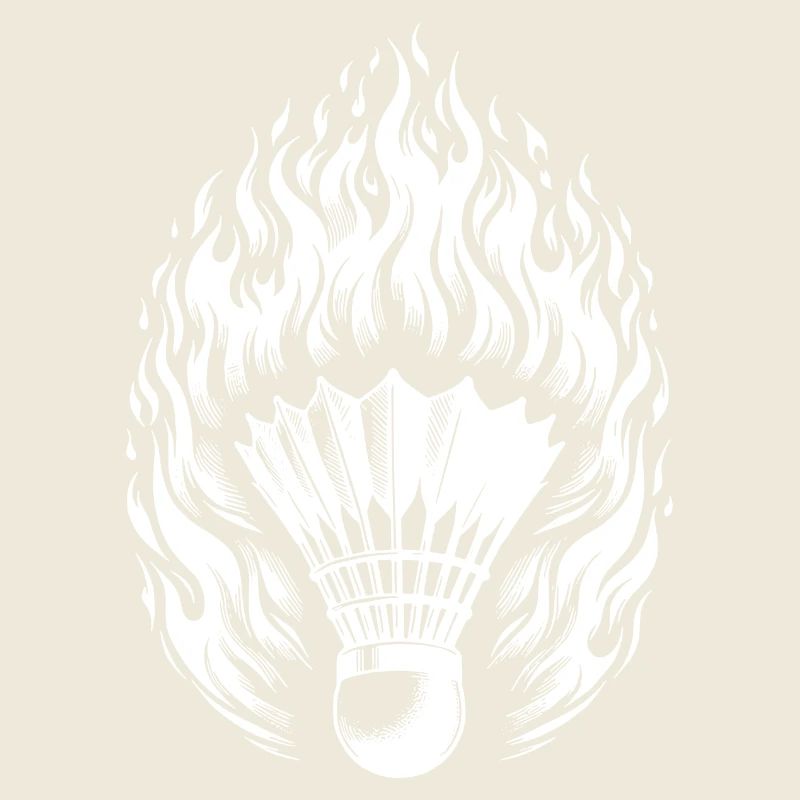 Balle de badminton dans le style des flammes et du feu