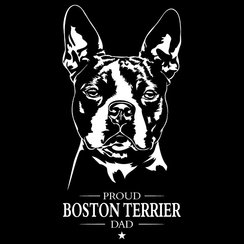 Boston Terrier Dad Hunde Hund Wilsigns