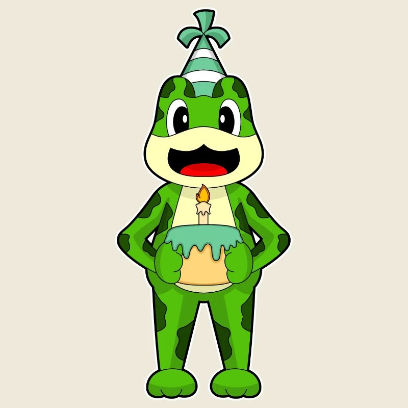 Frosch Geburtstag Kuchen Kerze