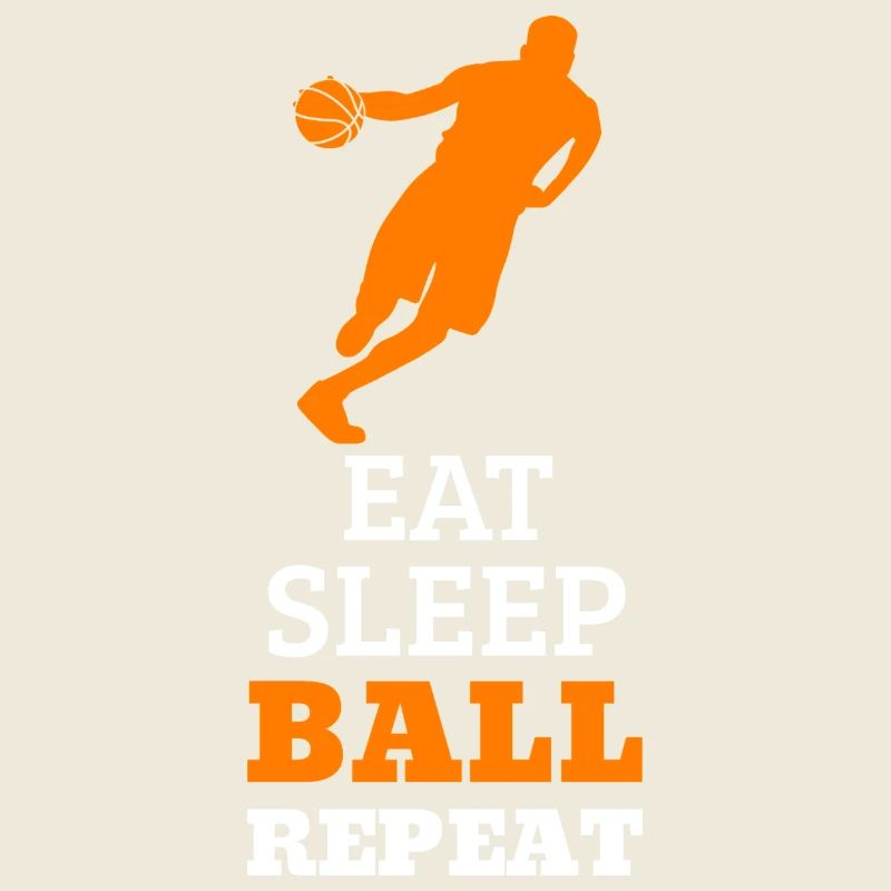 Manger. Dormir. Ballon. Répéter. – Design orange