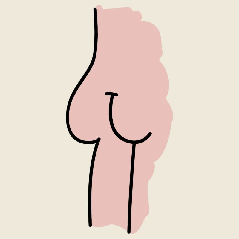 Nackter Hintern Illustration Geschenk