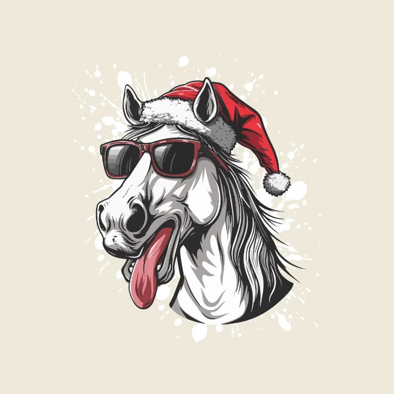 Cheval Noël Drôle