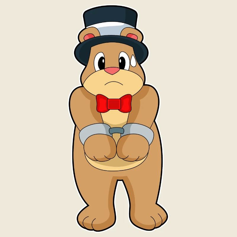 Bear Groom Handcuffs Wedding