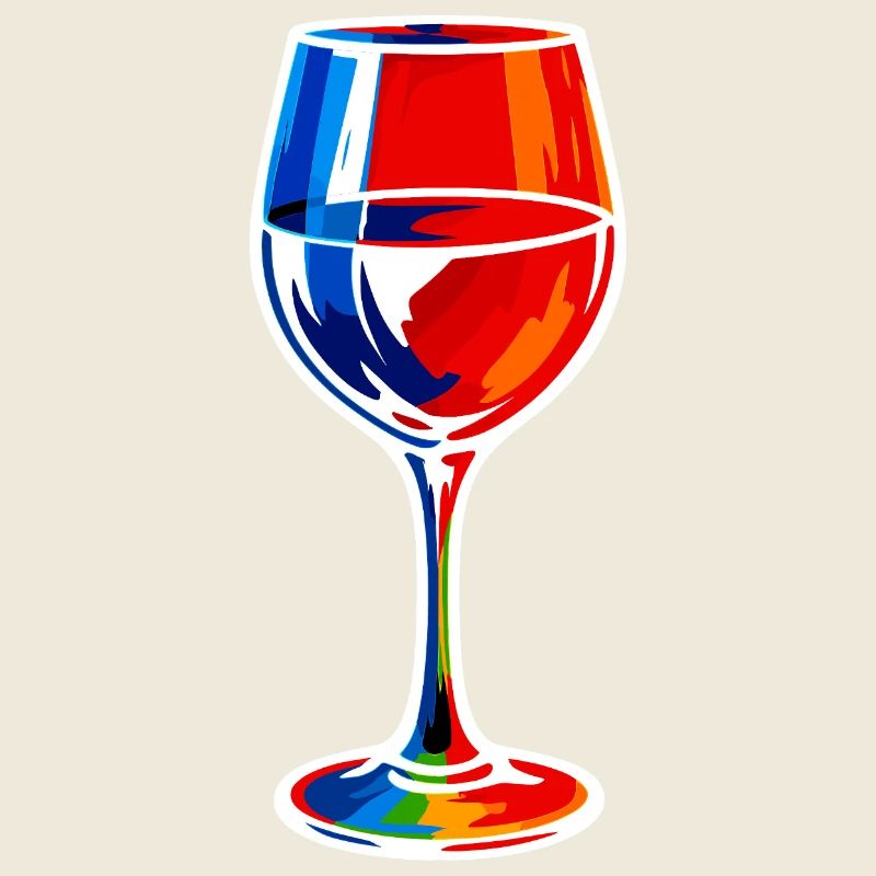 Verre à vin coloré