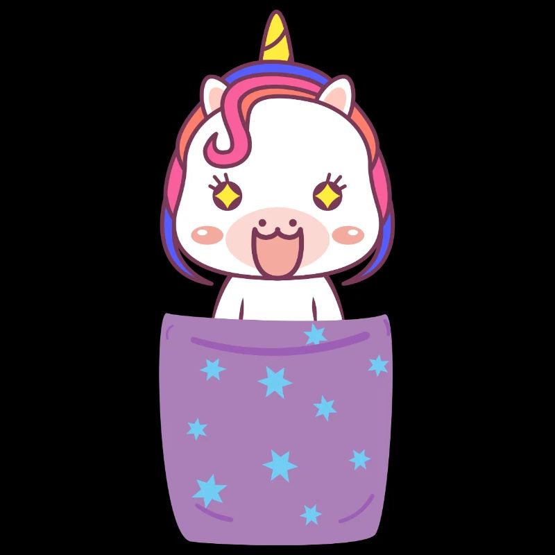 Süßes Einhorn in Brusttasche Lustig Unicorn